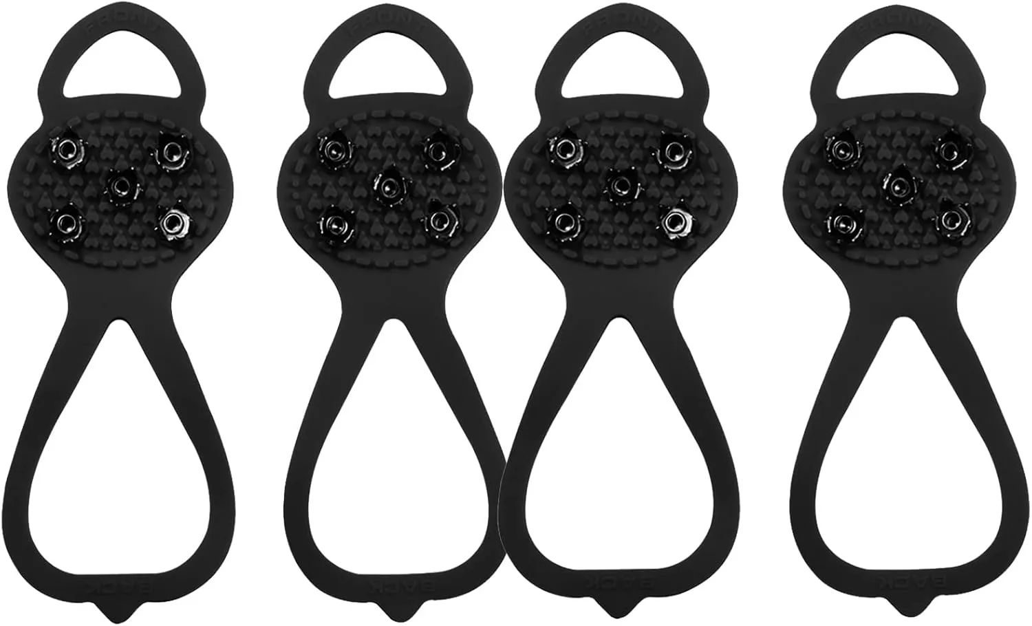 2 Pair (Kids Size) Crampons,Traction Cleats,Spike for Winter Walking Safety,Shoe Grips onIce Snow for Children Girls and Boys,Kids' Size