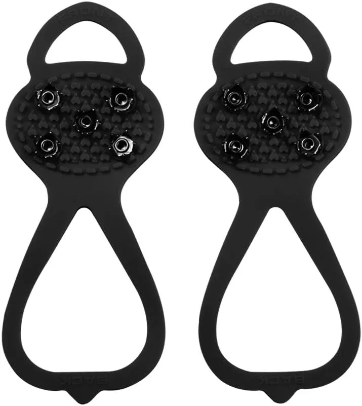 2 Pair (Kids Size) Crampons,Traction Cleats,Spike for Winter Walking Safety,Shoe Grips onIce Snow for Children Girls and Boys,Kids' Size