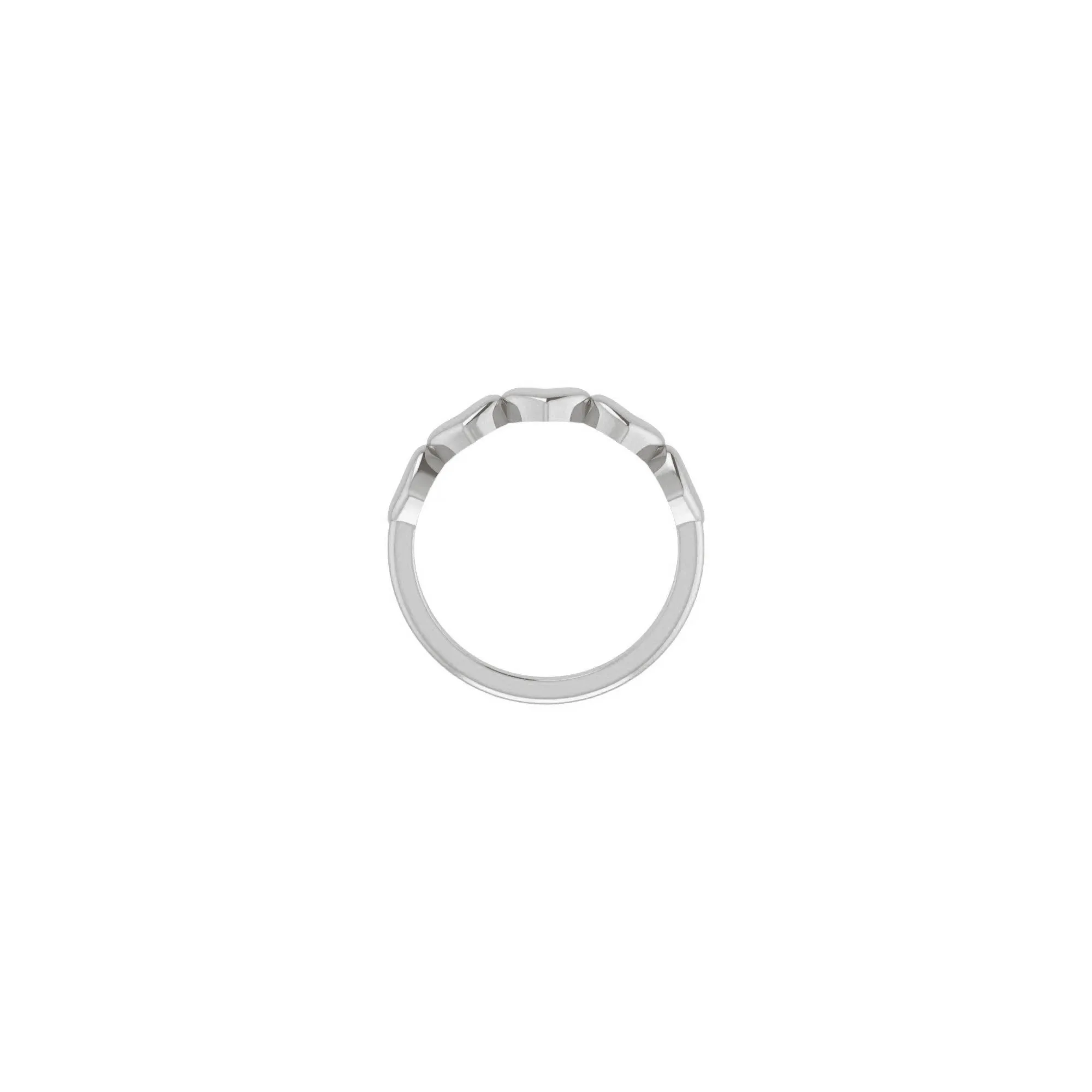 5 Hearts Row Ring