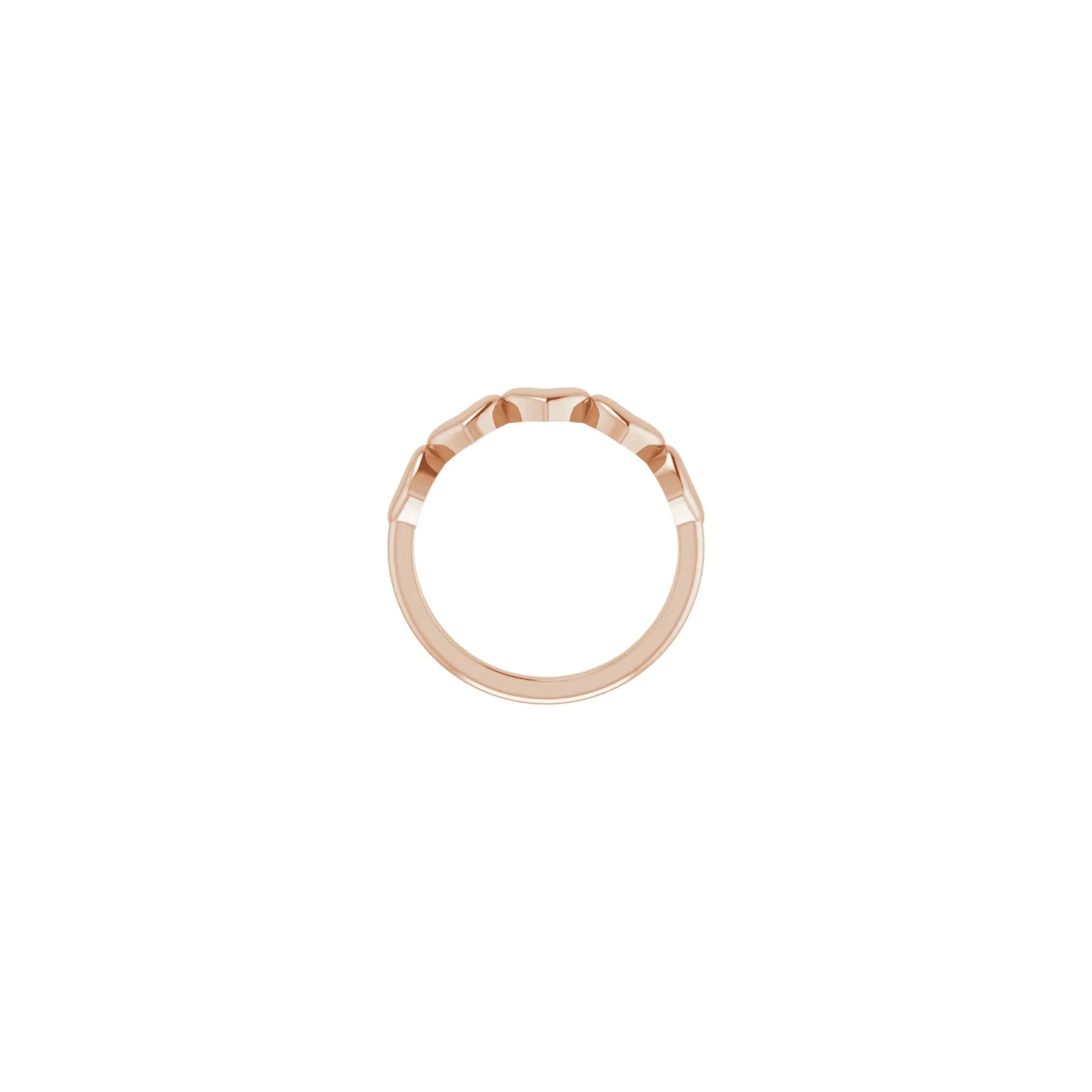 5 Hearts Row Ring