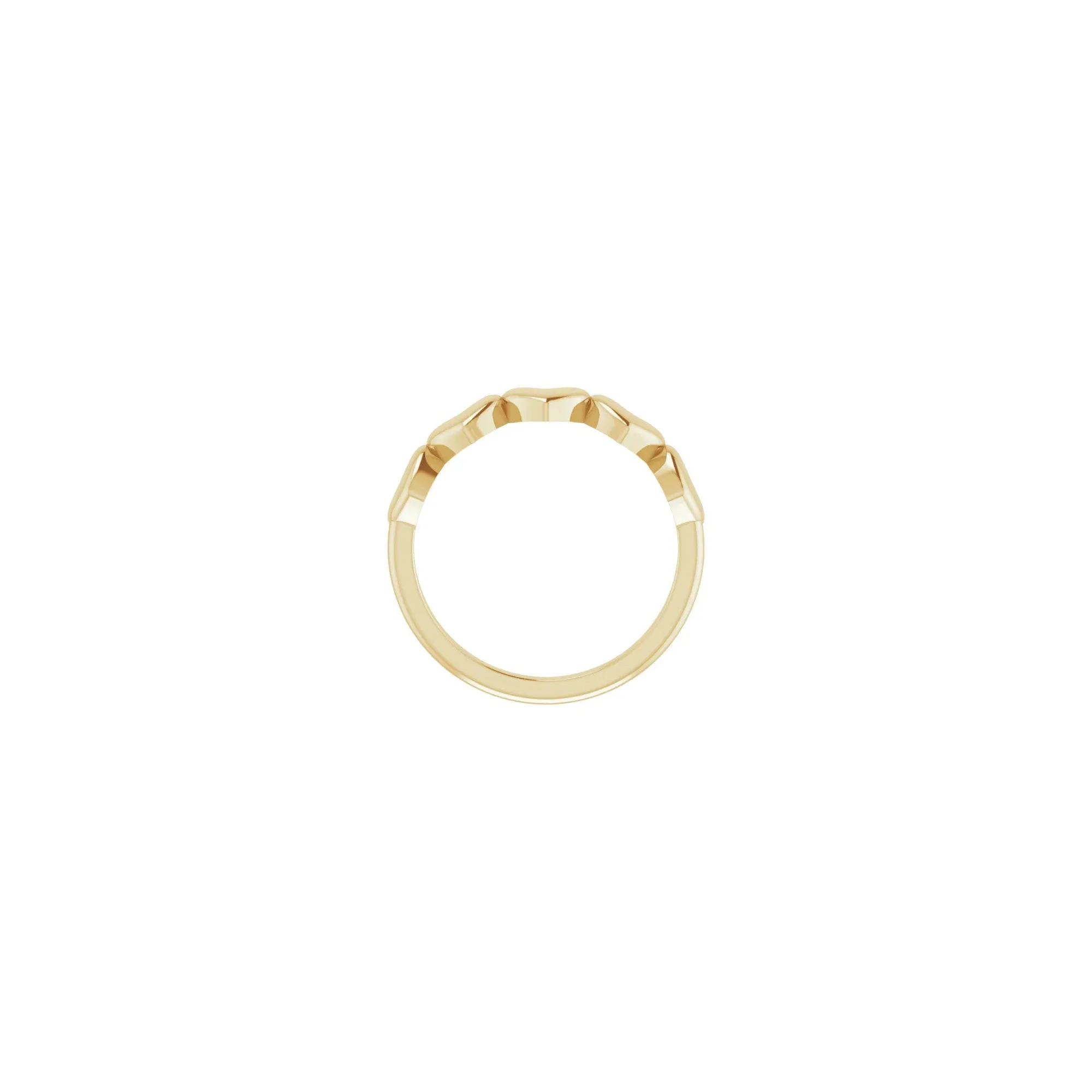 5 Hearts Row Ring