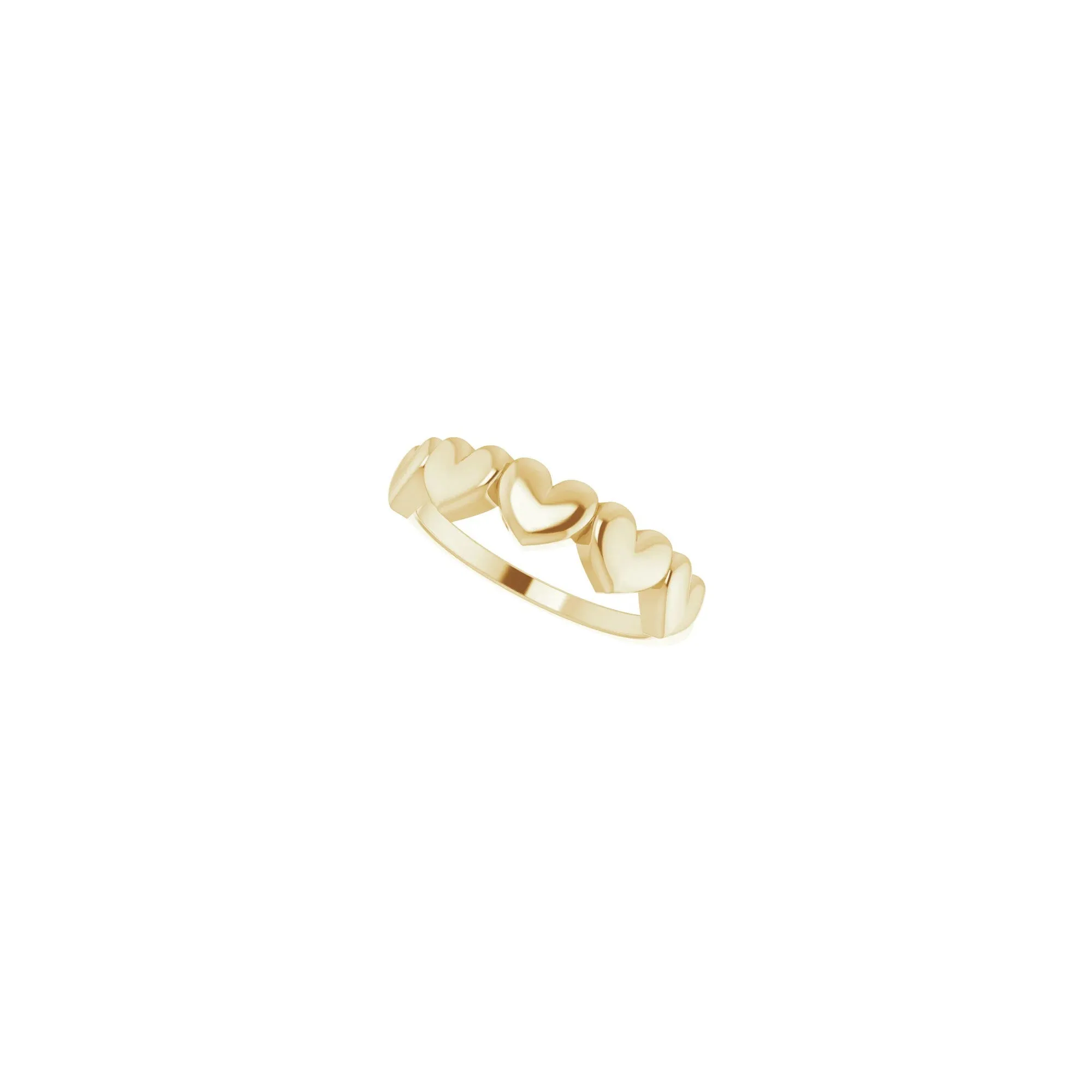 5 Hearts Row Ring