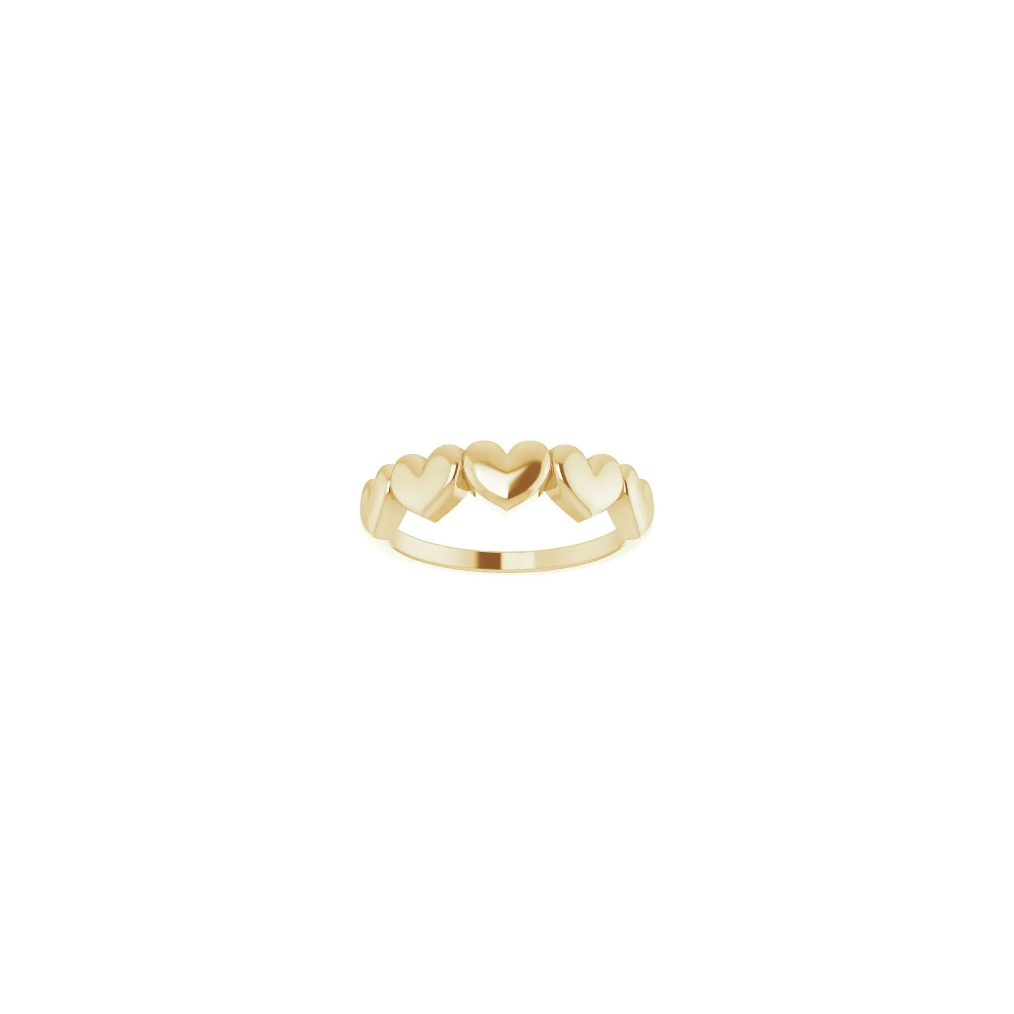 5 Hearts Row Ring