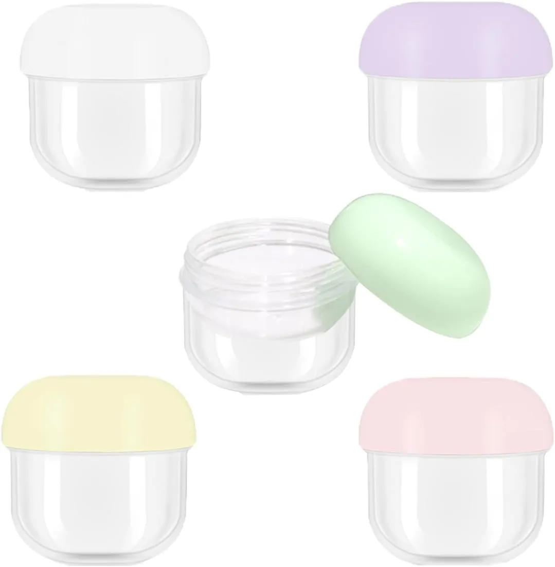 5 Pcs 20ml Small Travel Containers - Compact Size for Creams, Lotions, Makeup - Essential for Travel