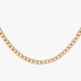 6MM Solid Gold Curb Link Chain