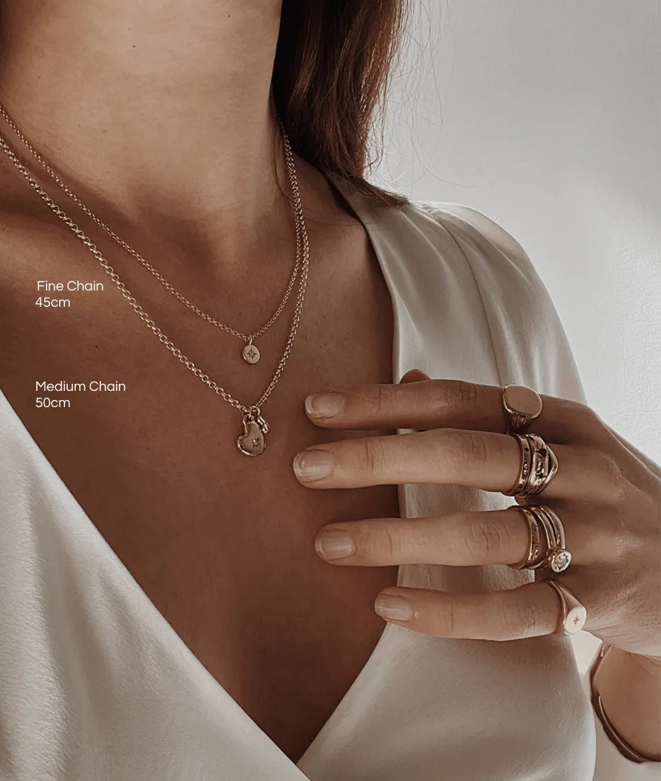 A Set of Tiny Hearts necklace