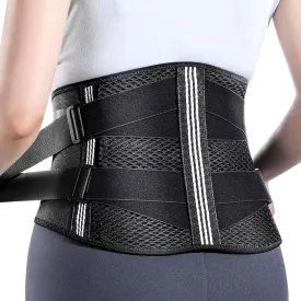 Back Brace for Lower Back Pain Relief with Bionic Support System, Adjustable Breathable Lumbar Support Belt for Men & Women, Ergonomic Design,for Herniated Disc,Sciatica,Scoliosis Size Large (Your Waist: 37.4" - 45.3")
