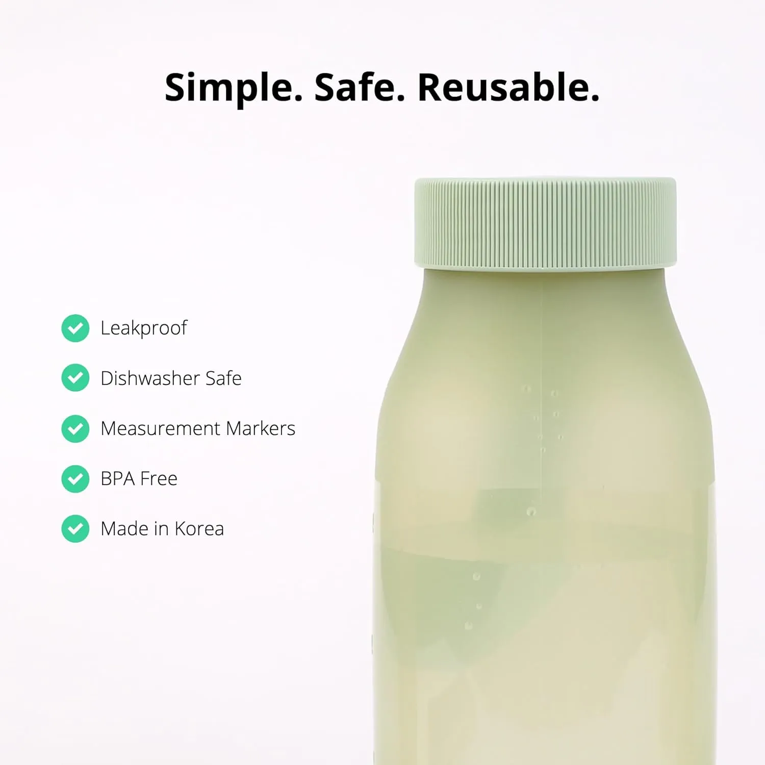 BLUE GINKGO Collapsible Water Bottle [2-Pack]  Lightweight, Foldable Silicone Bottles for Travel, Hiking, and Camping (16.9oz, Made in Korea, Olive Green)