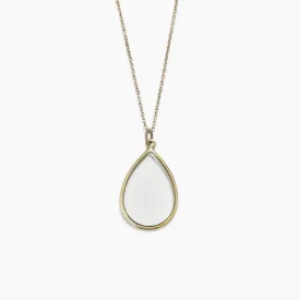 Dainty Stained Glass Tear Drop Necklace