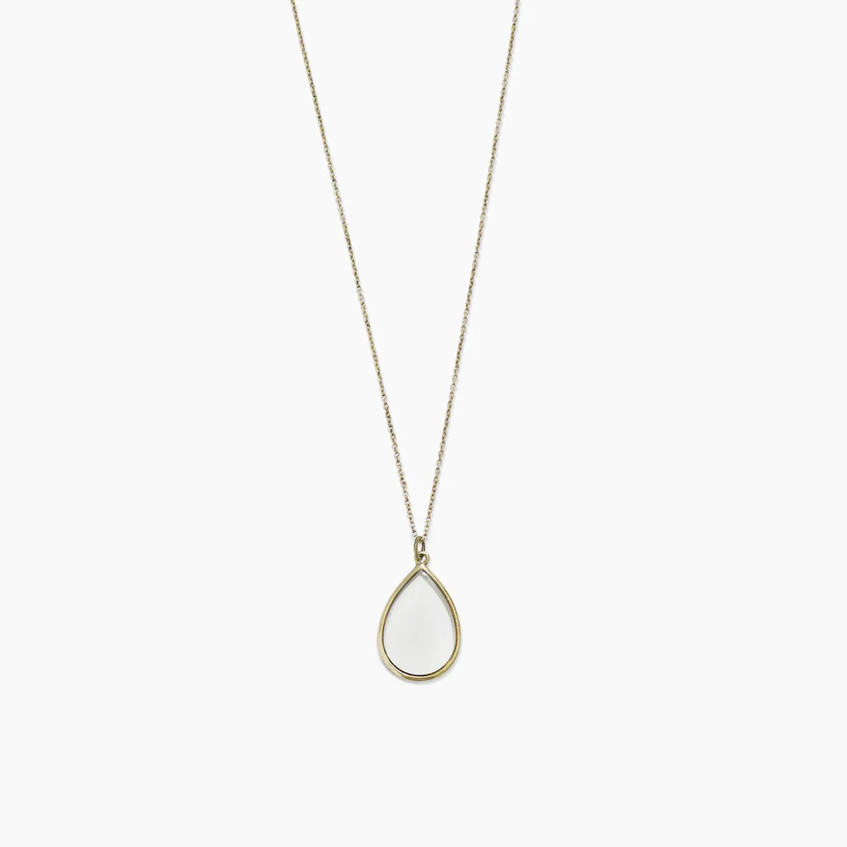 Dainty Stained Glass Tear Drop Necklace