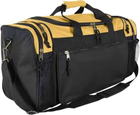 DALIX 20" Sports Duffle Bag w Mesh and Valuables Pockets Travel Gym