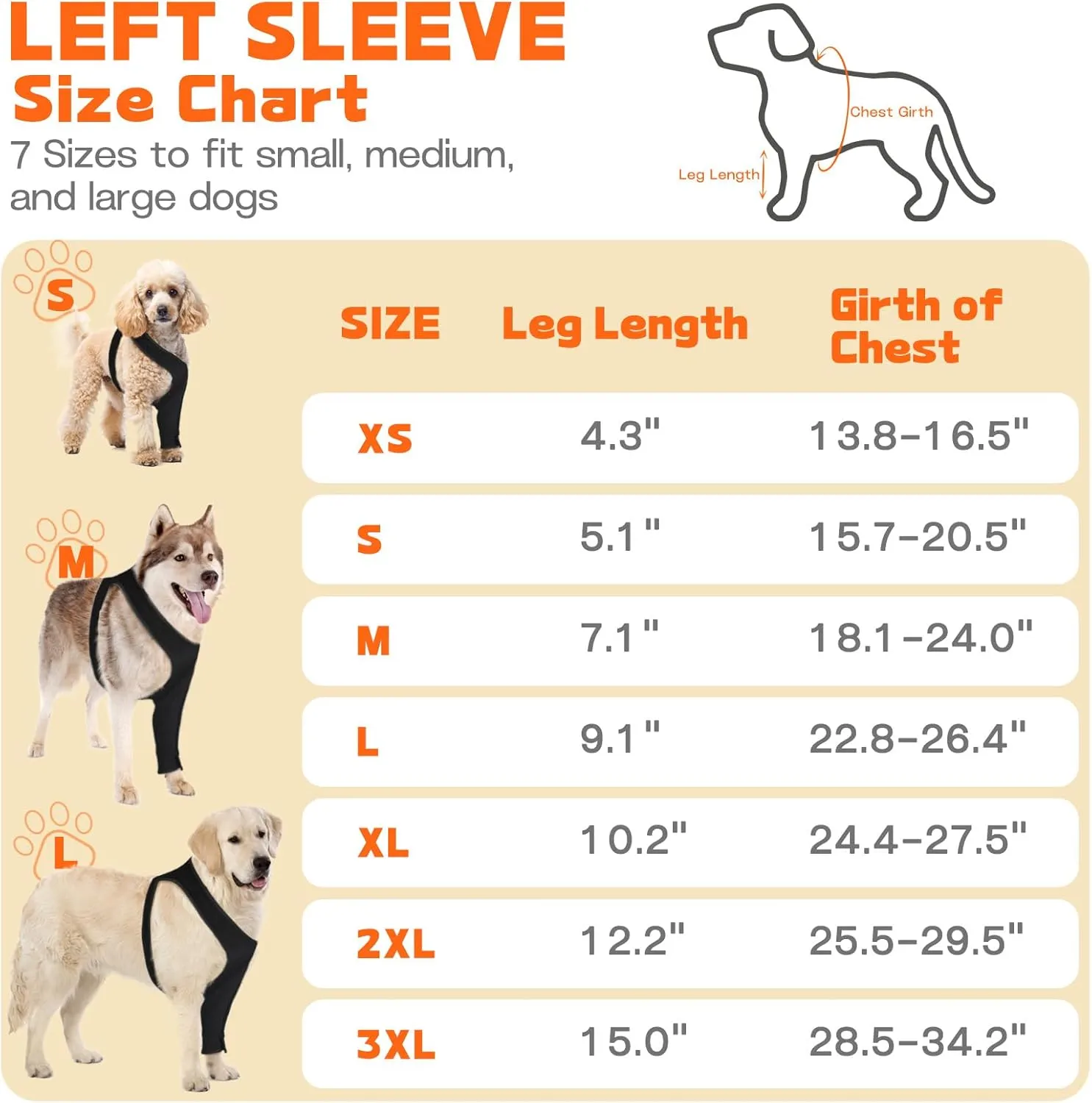 Dog Recovery Sleeve for Front Leg, Breathable Dog Leg Sleeve Stops Licking Wound Protection Fits Small Medium Large Dogs Left Front Leg,XS