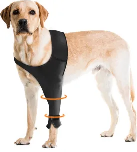 Dog Recovery Sleeve for Front Leg, Breathable Dog Leg Sleeve Stops Licking Wound Protection Fits Small Medium Large Dogs Left Front Leg,XS