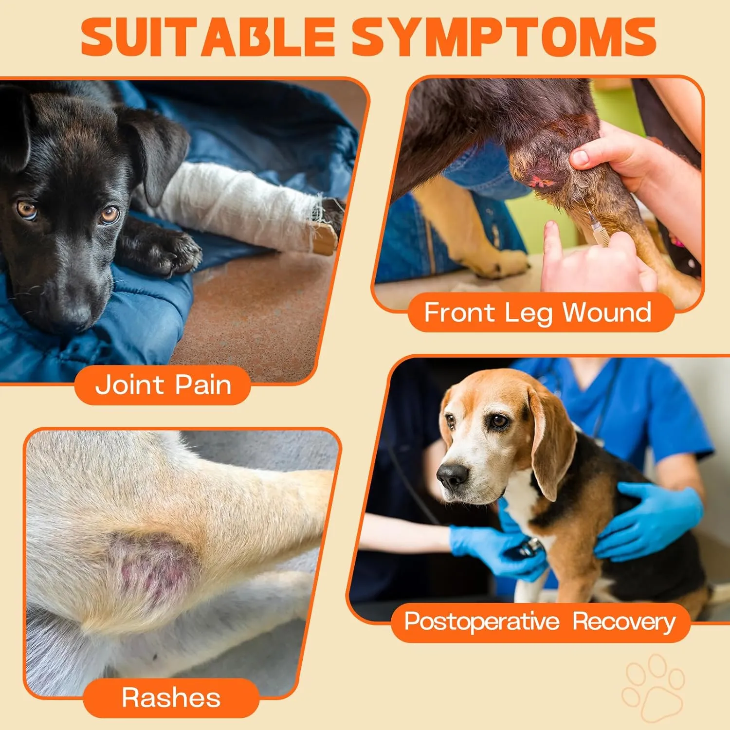 Dog Recovery Sleeve for Front Leg, Breathable Dog Leg Sleeve Stops Licking Wound Protection Fits Small Medium Large Dogs Left Front Leg,XS