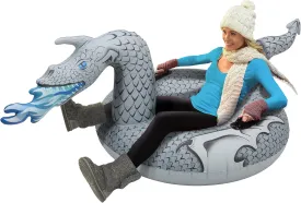 GoFloats Winter Snow Tubes - Choose from Unicorn, Disney's Frozen, Ice Dragon, Polar Bear, Penguin, Flamingo - Inflatable Sled for Kids and Adults