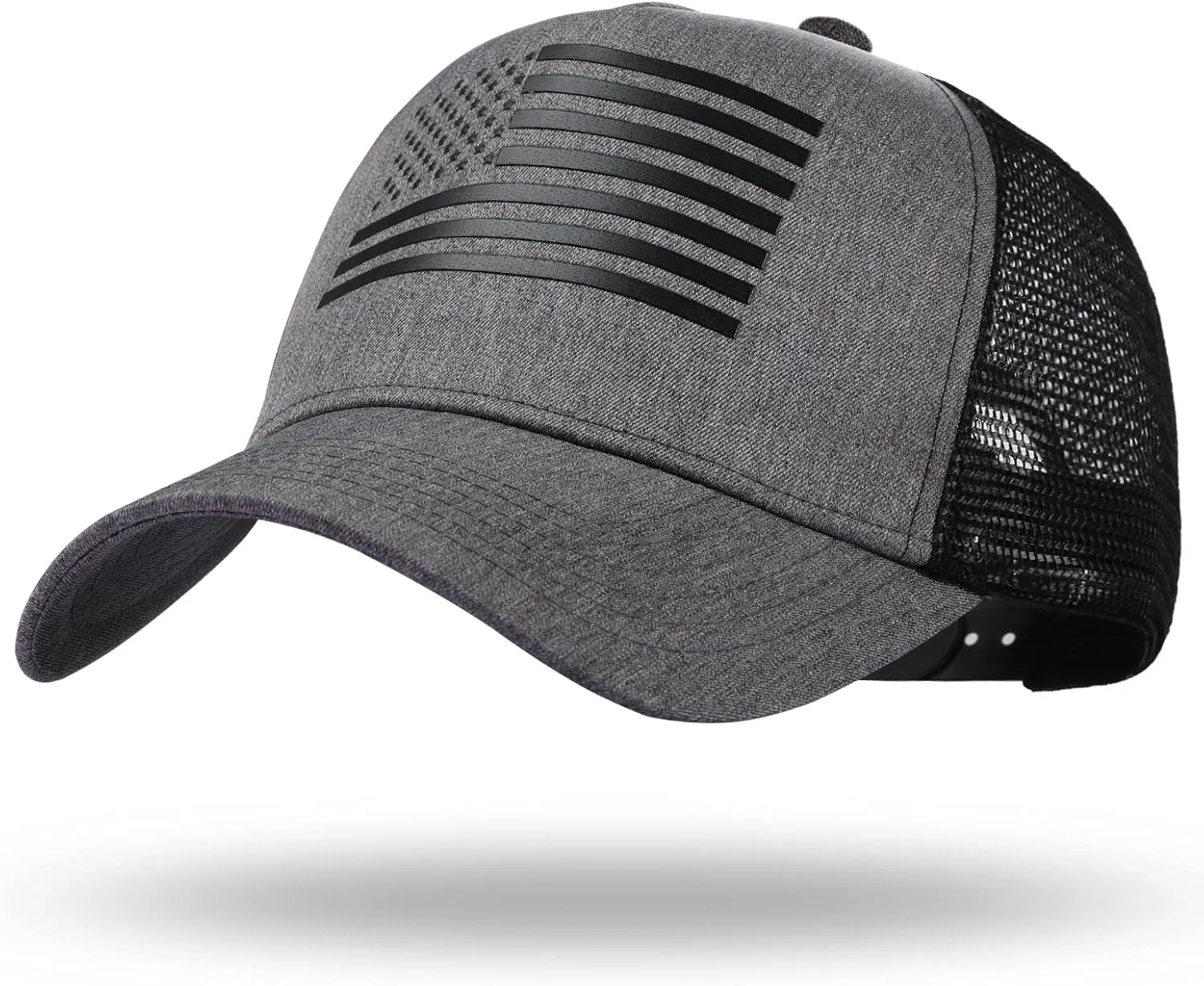 Oversize XXL American Flag Trucker Hat Sport Snapback Hat, Large Size Breathable Mesh Baseball Cap for Men Big Head
