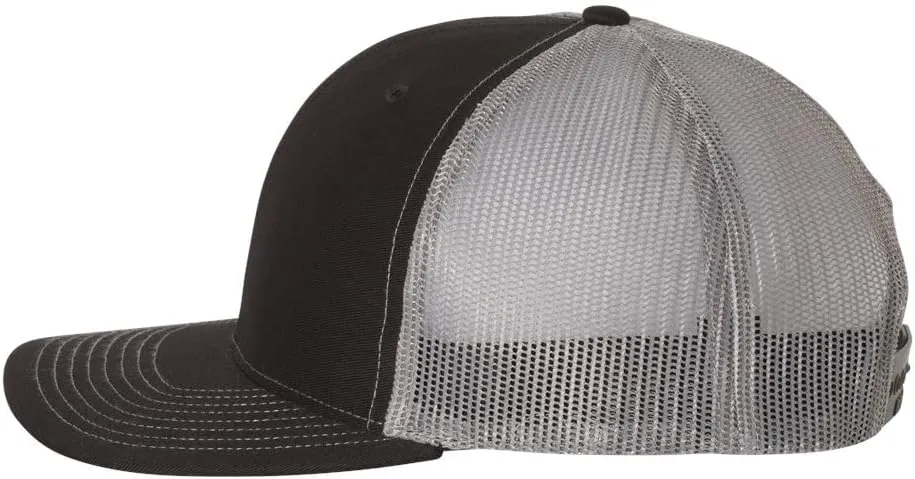 Peterbilt Truck Logo Side Panel Laser Engraved Leather Patch Richardson 112 Snapback Trucker Hat Cap