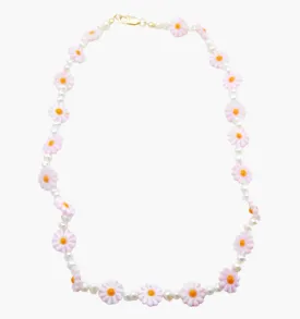 Pink Daisy Necklace