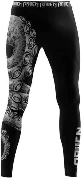 Raven Fightwear Men's Kraken Octopus BJJ Spats Tights MMA
