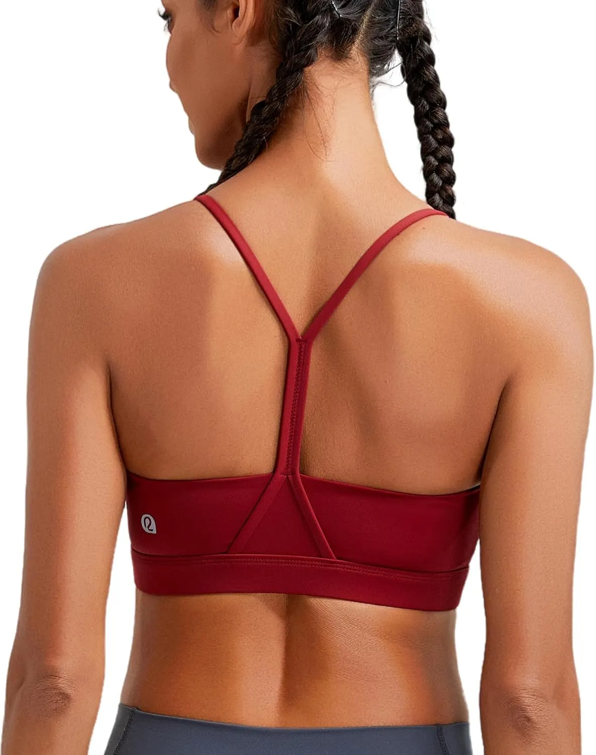 RUNNING GIRL Sports Bras for Women,Y-Back Medium Support Workout Sports Bra Padded Racerback Supportive Bras Push up