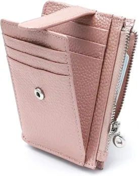 Slim Wallet for Women Thin Womens Card Holder RFID Blocking Genuine Leather Small Wallets