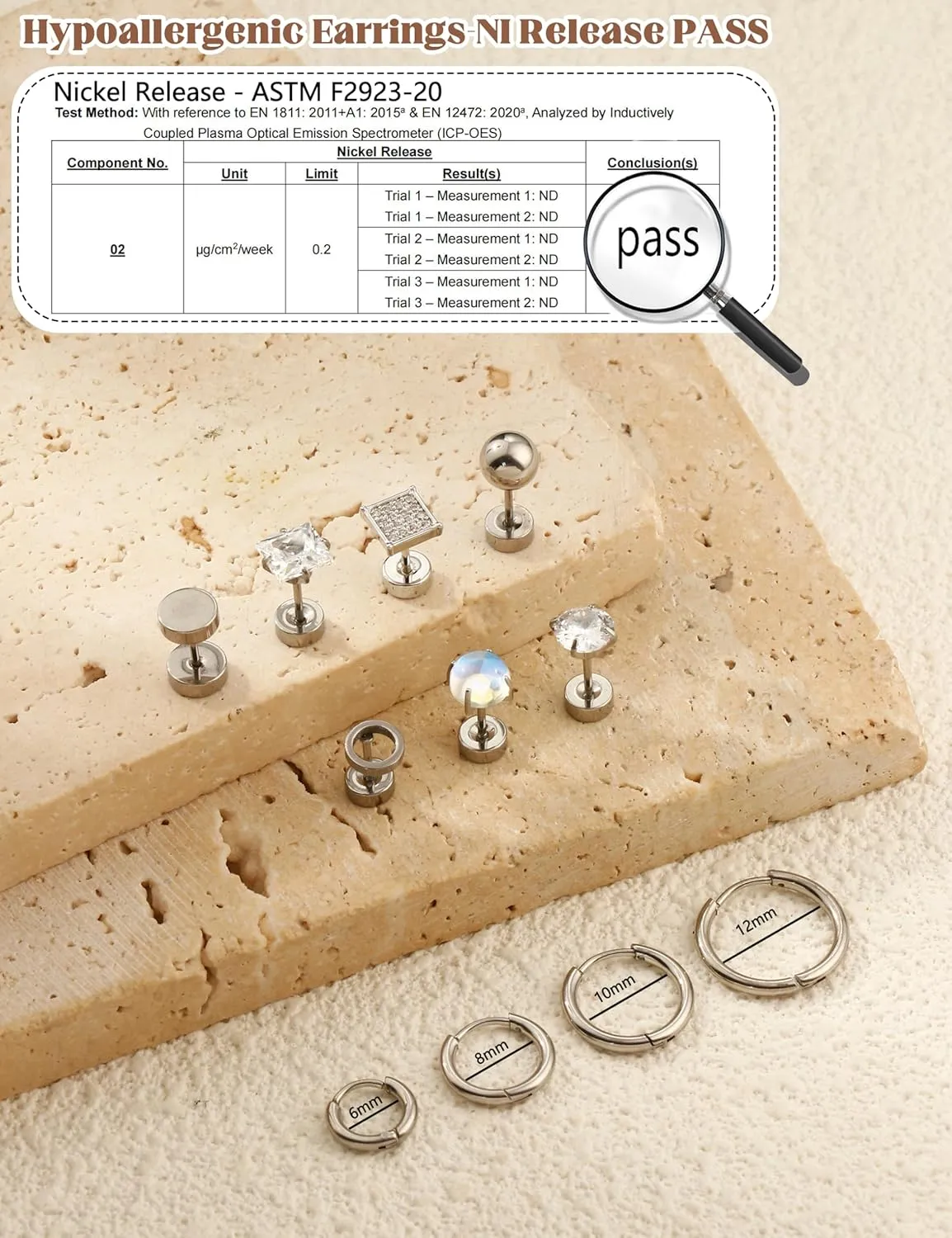 Surgical Steel Flat Back Earrings for Women Men - Hypoallergenic Silver Stud Hoop Sets Small Stainless Steel Cartilage Tragus Piercing Jewelry Gold Black 11 Pairs