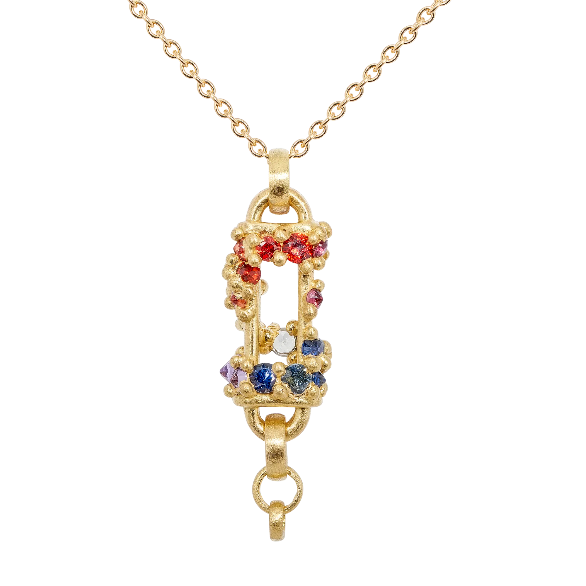 Vertical Rainbow Fontaine Necklace - 9963