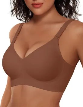 Vertvie Womens Wireless Bras No Underwire Push Up Bra Seamless Supportive Full Coverage Everyday Bras Regular and Plus Size