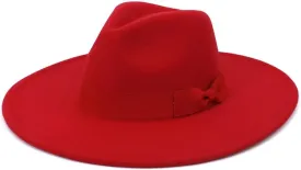 Women Fedora Hats for Men Wide Brim Felted Hat Jazz Cap Panama Solid Sombreros