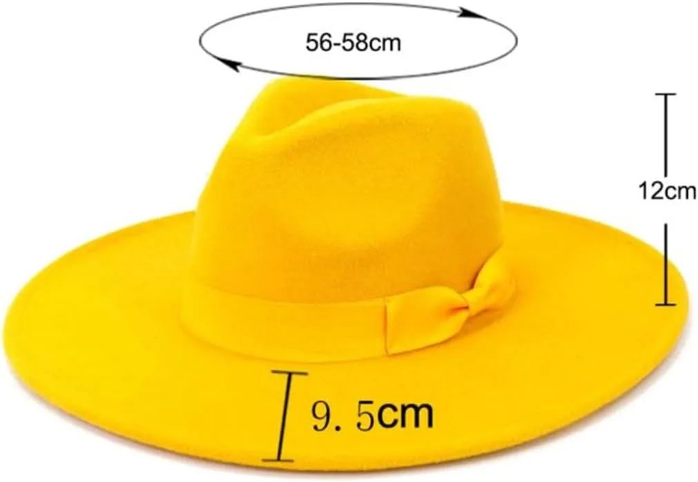 Women Fedora Hats for Men Wide Brim Felted Hat Jazz Cap Panama Solid Sombreros