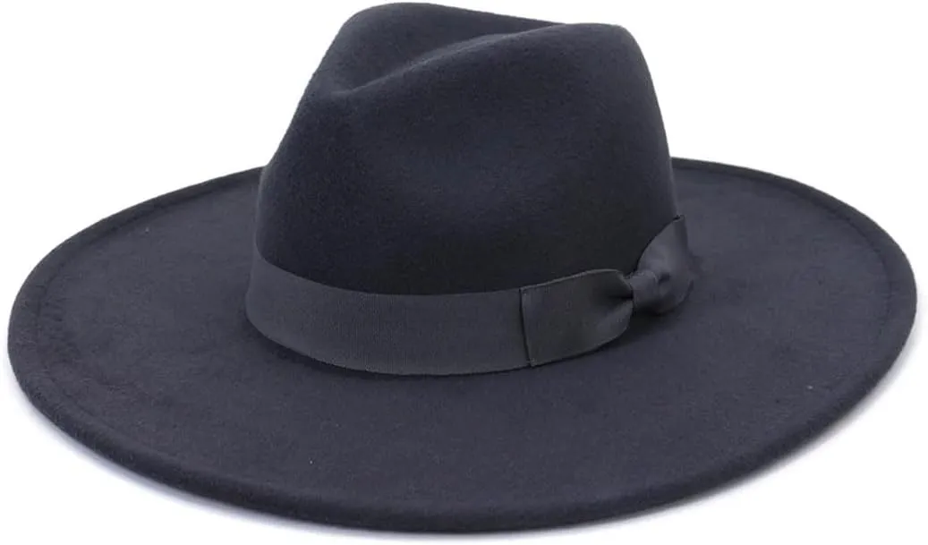 Women Fedora Hats for Men Wide Brim Felted Hat Jazz Cap Panama Solid Sombreros