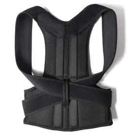 XS-5XL Full Back Support Posture Corrector Men Women Plus Size Adjustable Posture Trainer Therapy Belt Waist Back Brace Provides Support For Shoulder, Neck, Clavicle ( Color : Black , Size : XX-Large